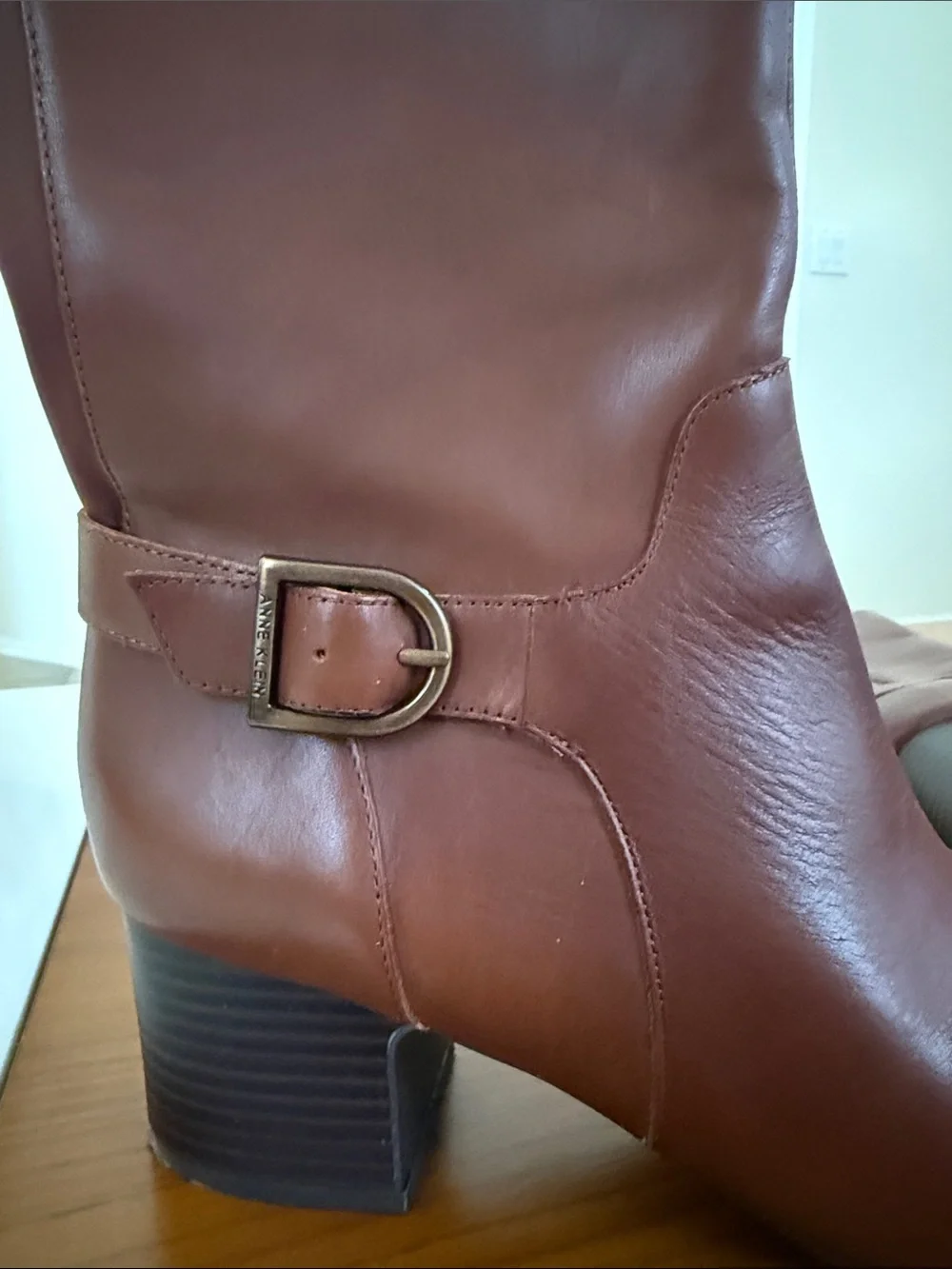 Anne Klein Women's Over-the-Knee Leather Boots - Brown